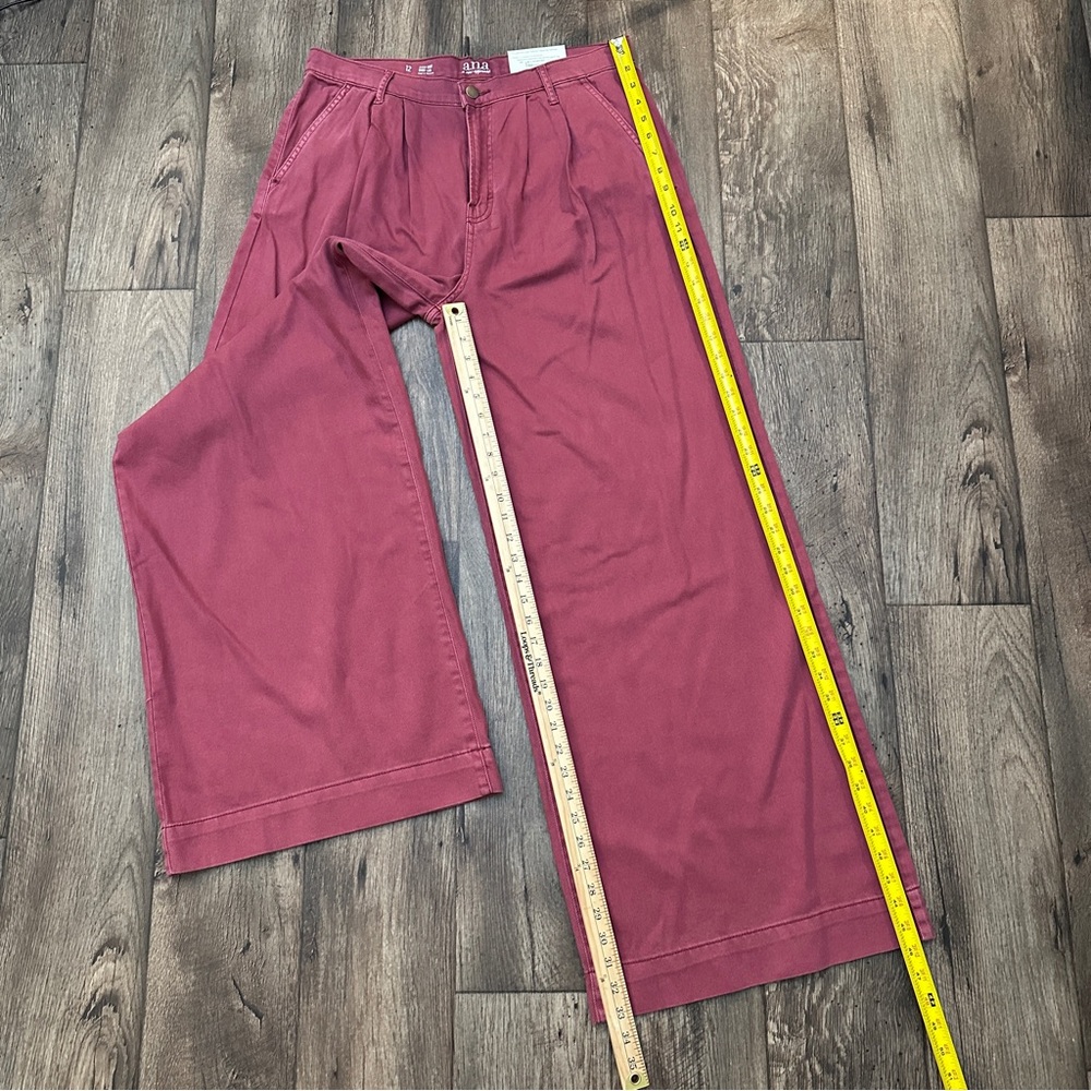 ana High Rise Wide Leg Pants Women’s Size 12 Hawthorne Rose - Picture 6 of 10